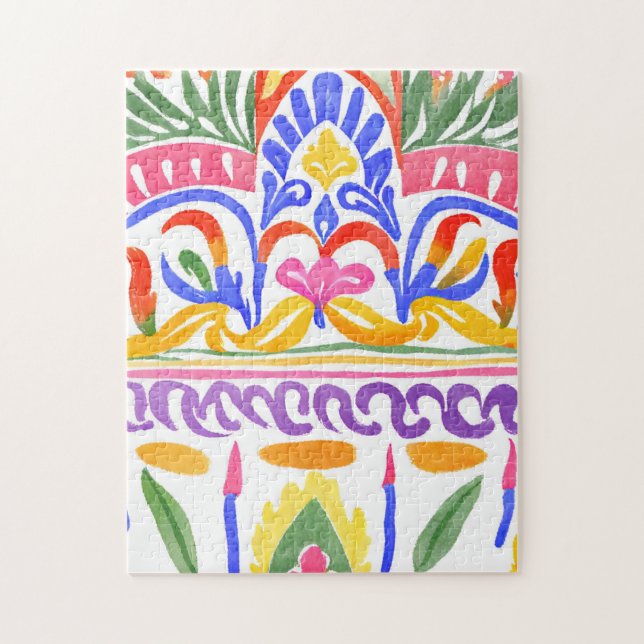 traditionelles rumänisches Dekor Puzzle (Vertikal)
