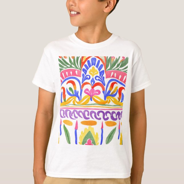 traditionelles rumänisches Dekor T-Shirt (Vorderseite)