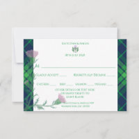 Traditionelles schottisches Tartan Border & Thistl