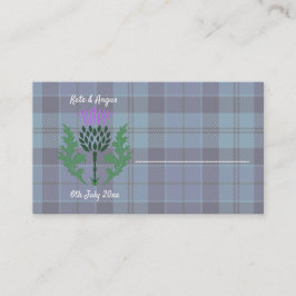 Traditionelles schottisches Tartan und Schottland  Platzkarte