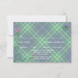 Traditionelles schottisches Tartan und Schottland  RSVP Karte