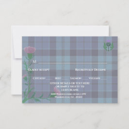 Traditionelles schottisches Tartan und Schottland  RSVP Karte
