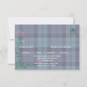 Traditionelles schottisches Tartan und Schottland  RSVP Karte
