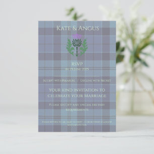 Traditionelles schottisches Tartan und Schottland  RSVP Karte