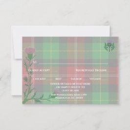 Traditionelles schottisches Tartan und Schottland  RSVP Karte