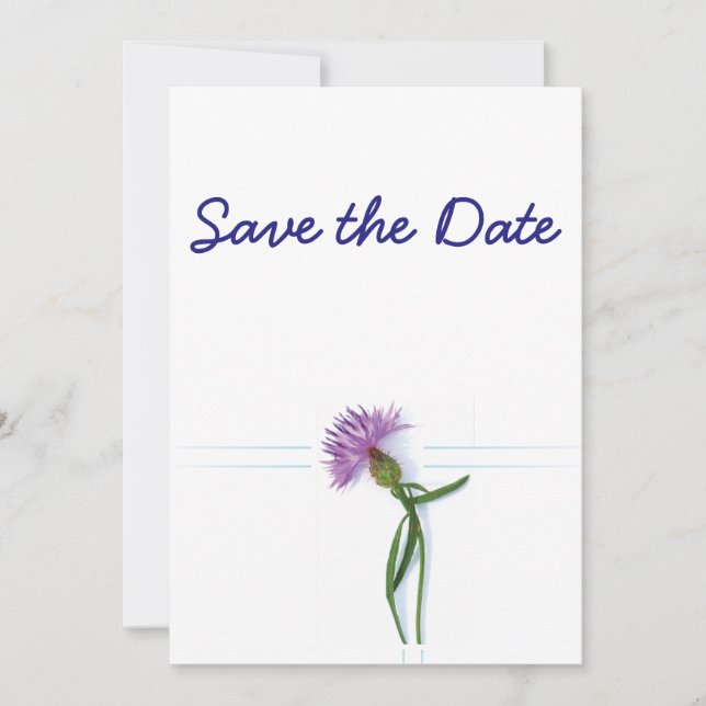 Traditionelles schottisches und keltisches Hochzei Einladung (Vorderseite)