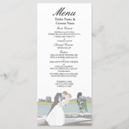 Traditionelles schottisches und keltisches Hochzei Menükarte