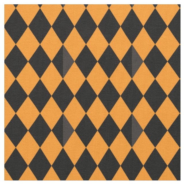 Traditionelles Schwarz- und Orangefarbenes Hallowe Stoff (Nahaufnahme)