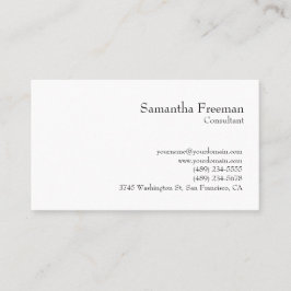 Traditionelles Schwarz-weißes Minimalistisch Visitenkarte