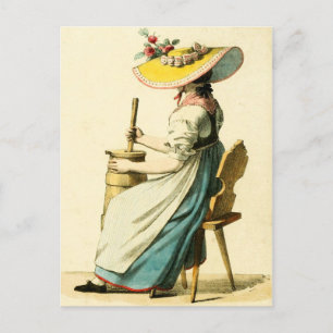 Traditionelles Schweizer Kostüm von Unterwalden Postkarte