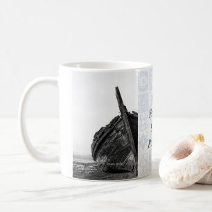 Traditionelles Segelboot des Tagus River verbrannt Kaffeetasse