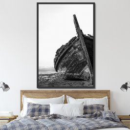 Traditionelles Segelboot des Tagus River verbrannt Poster
