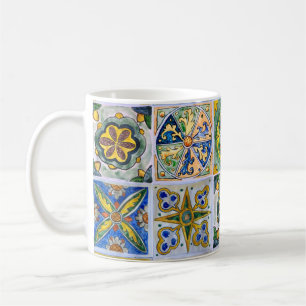 Traditionelles sizilianisches Keramikfliesenmuster Kaffeetasse