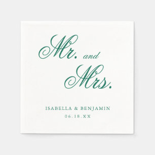 Traditionelles Smaragdgrün Formelles Elegantes Hoc Serviette