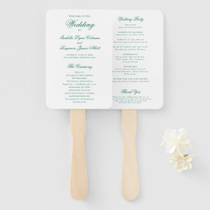 Traditionelles Smaragdgrünes formelles Hochzeitspr Fächer