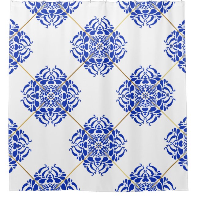 Traditionelles Spain nahtloses Muster. Cerami Duschvorhang (Vorderseite)