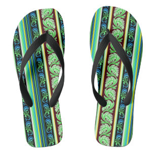Traditionelles Sri Lanka Liyawel (Muster der Blätt Flip Flops
