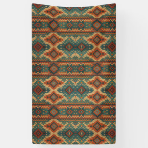 Traditionelles Südwest-Rustikal Teal & Braun Banner