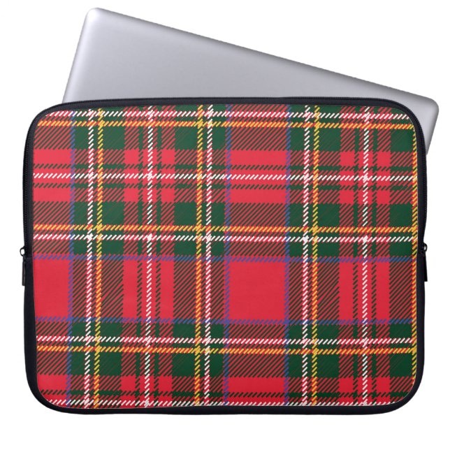 Traditionelles Tartan-Kariertes Nahtloses Tapete Laptopschutzhülle (Vorderseite)