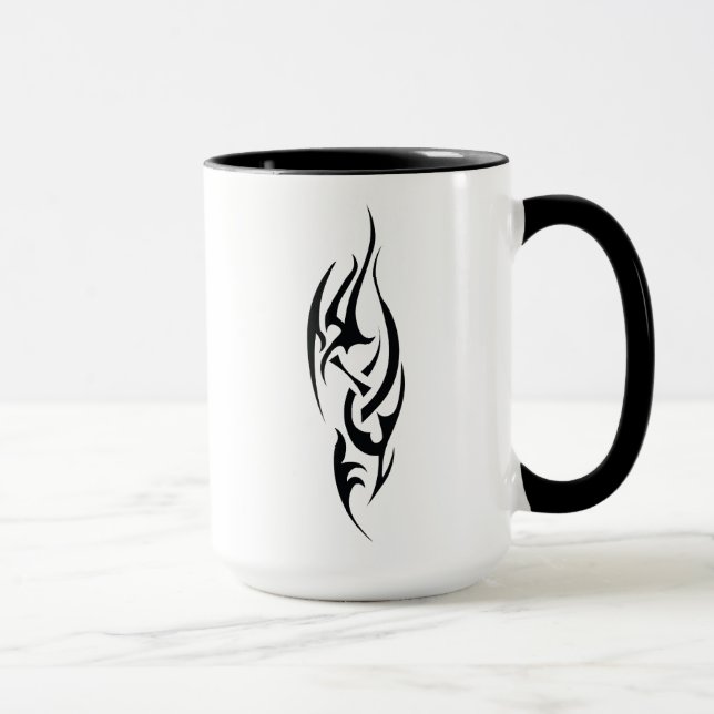 Traditionelles Tattoo-Kunst-Inspiredesign Tasse (Rechts)