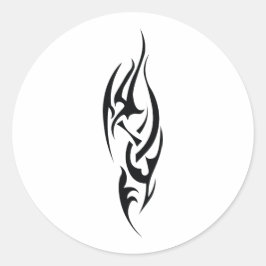 Traditionelles Tattoo-Kunst-inspiriertes Design Runder Aufkleber