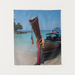 Traditionelles thailändisches Boot Wandteppich