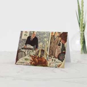 Traditionelles Thanksgiving-Day-Truthahn-Dinner mi Feiertagskarte