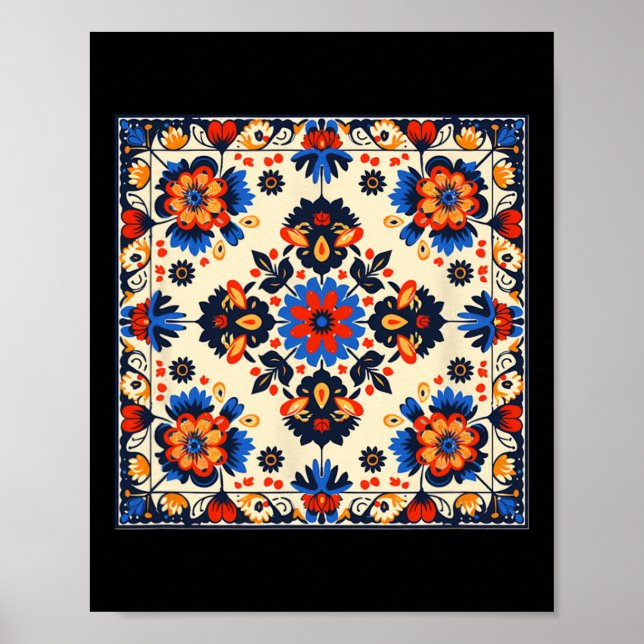 Traditionelles Ukraine-Muster  Poster (Vorne)