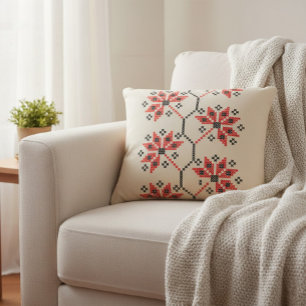 Traditionelles ukrainisches besticktes Kissen