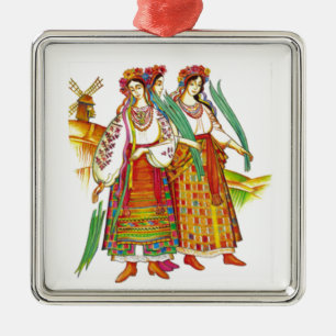 Traditionelles ukrainisches Kleid von Kyivschyna Ornament Aus Metall