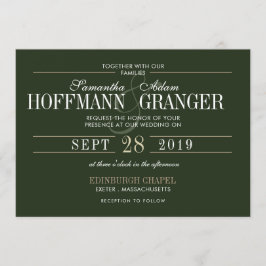 Traditionelles und klassisches Set für Grüne Hochz Einladung