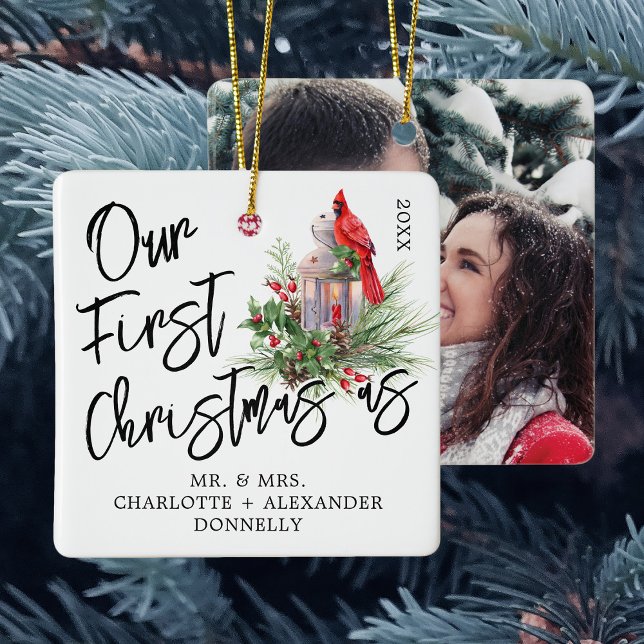 Traditionelles Unser erstes Weihnachtsfest Foto Ke Keramikornament (Von Creator hochgeladen)