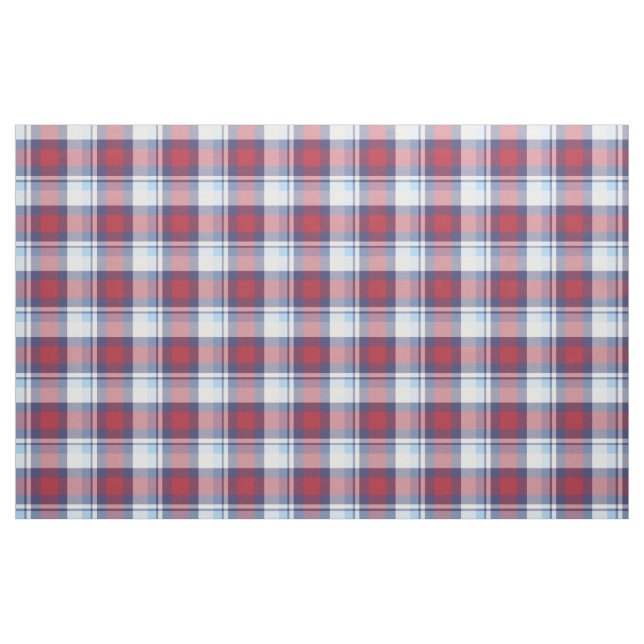 Traditionelles US Red White Blue Tartan Muster Stoff (Fat Quarter (45,7 x 55,9 cm))