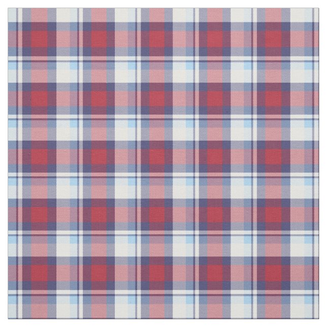 Traditionelles US Red White Blue Tartan Muster Stoff (Muster)