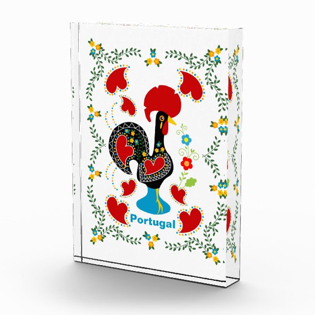 Traditionelles Verzeichnis Portugals in schwarz Fotoblock (Rechts)