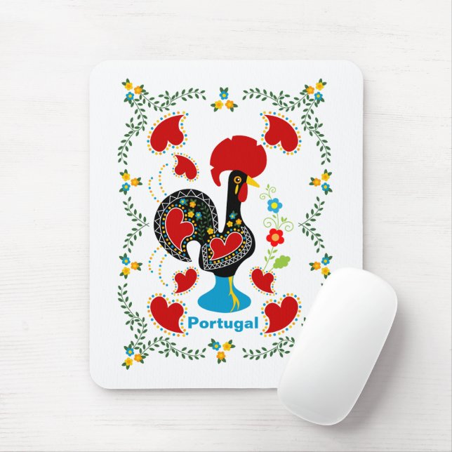 Traditionelles Verzeichnis Portugals in schwarz Mousepad (Mit Mouse)