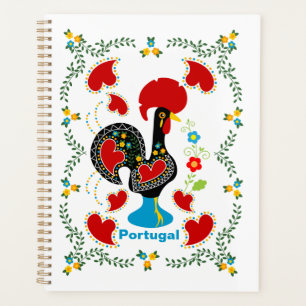 Traditionelles Verzeichnis Portugals in schwarz Planer