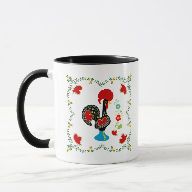 Traditionelles Verzeichnis Portugals in schwarz Tasse (Links)