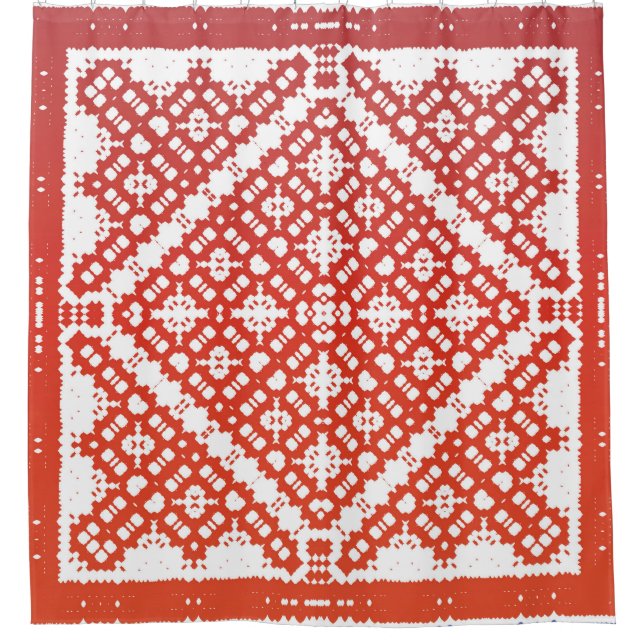 Traditionelles verziertes mexikanisches Talavera.  Duschvorhang (Vorderseite)