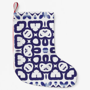 Traditionelles verziertes portugiesisches Azulejo. Kleiner Weihnachtsstrumpf