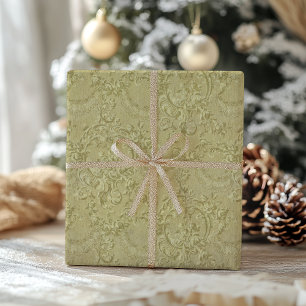 Traditionelles Vintage-Grün-Weihnachtspapier Geschenkpapier