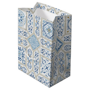 Traditionelles Vintage-Portugal-Azulejo Mittlere Geschenktüte