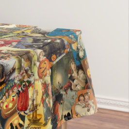 Traditionelles Vintages Halloween-Dekoupage Tischdecke