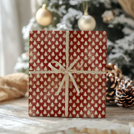 Traditionelles Vintages Rotweihnachtspapier Geschenkpapier