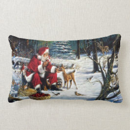 Traditionelles Weihnachten Sankt im Park Lendenkissen