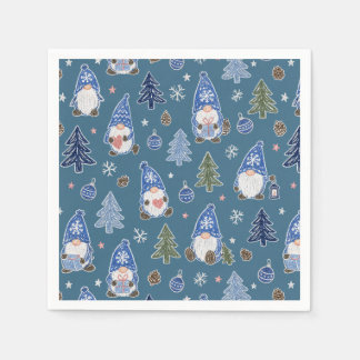 Traditionelles Weihnachts-Rentier-Baum-Muster Serviette