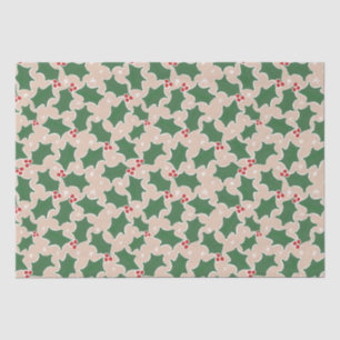 Traditionelles Weihnachts-Stechpalmen-Seidenpapier Seidenpapier