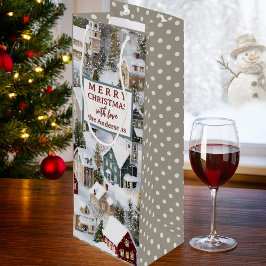 Traditionelles Weihnachtsfest Geschenktüte Für Weinflaschen