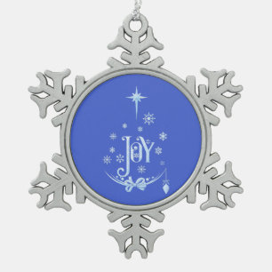 Traditionelles Weihnachtsgefühl voller Freude  Schneeflocken Zinn-Ornament