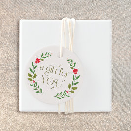 Traditionelles Weihnachtskreidegeschenk Geschenkanhänger